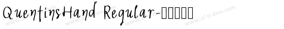 QuentinsHand Regular字体转换